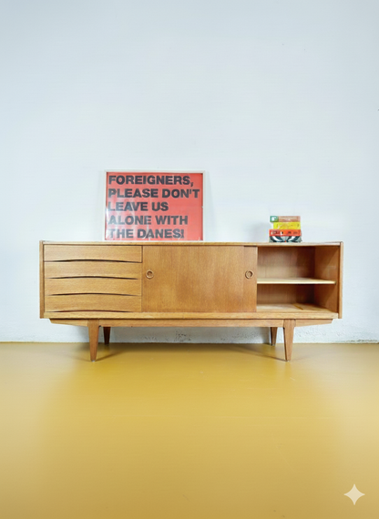 Sideboard Erik Wørts Svedese Vintage Anni '60 | Quercia Ante Cassetti 181cm