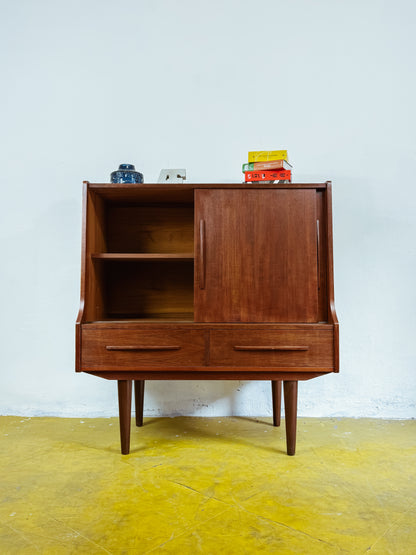 Mobile bar con specchio Danese Teak 100cm Sviluppo Verticale Ante Scorrevoli