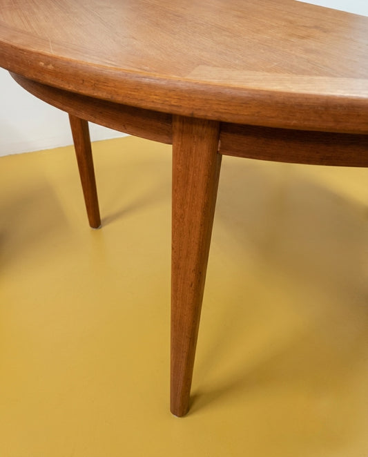 Tavolo Rotondo Teak Design Danese Vintage Anni '50 | Ø110 cm | 99vnt6 | IN FASE DI RESTAURO