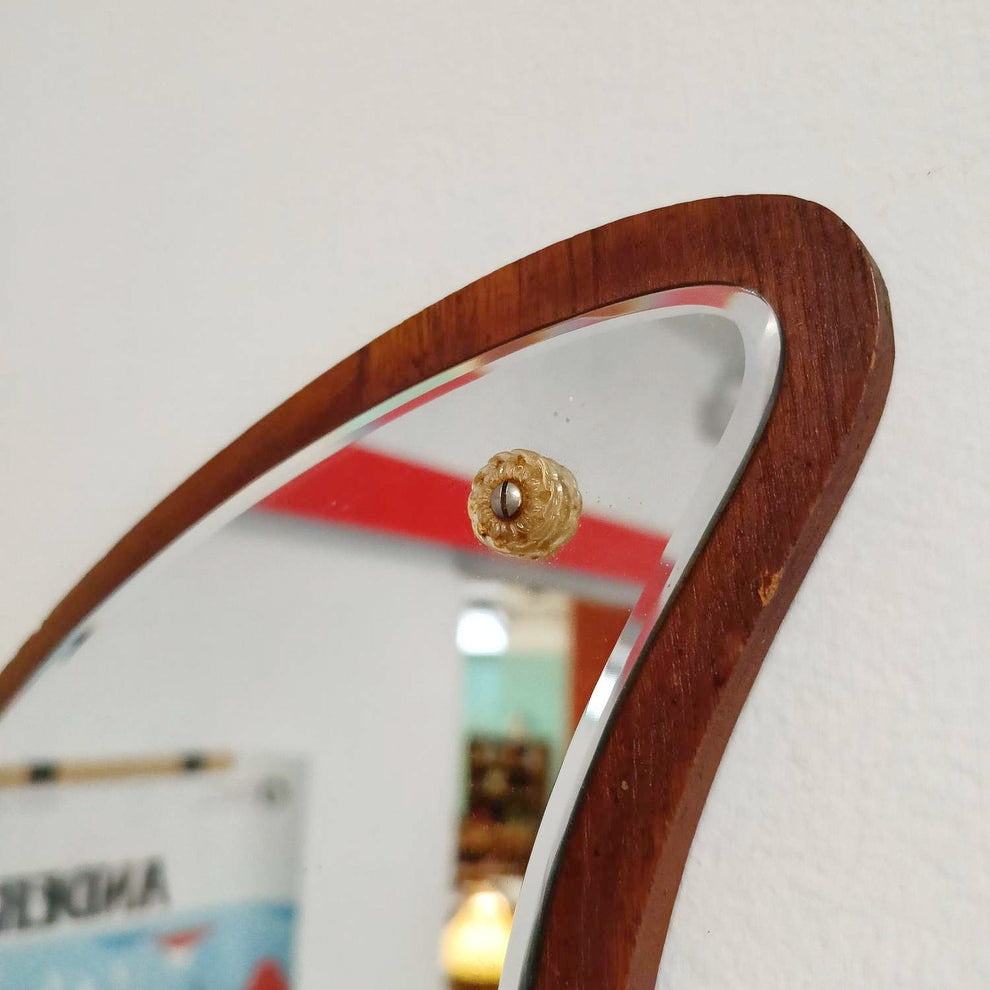 Specchio design danese vintage anni 50 [87j] misure H.60 L.34