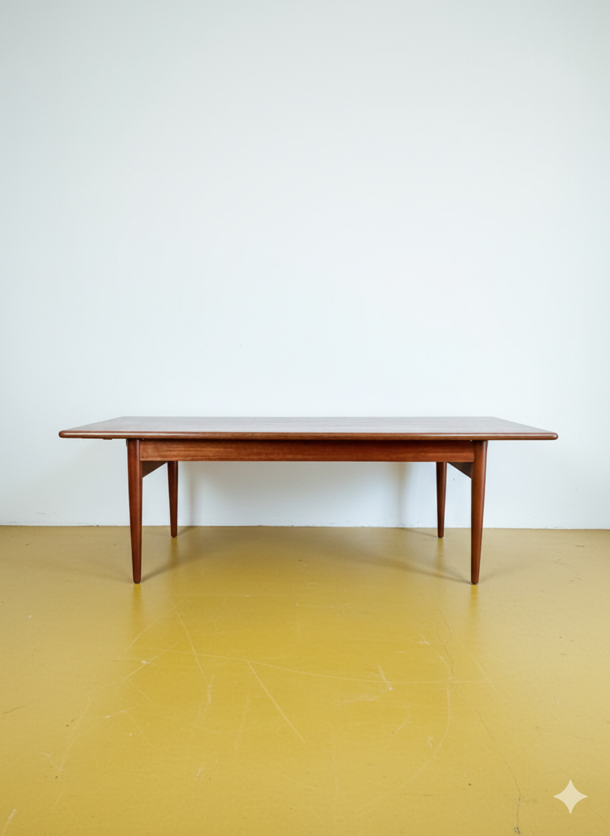 Tavolino Trasformabile Vintage Danese Teak Anni '60 Regolabile