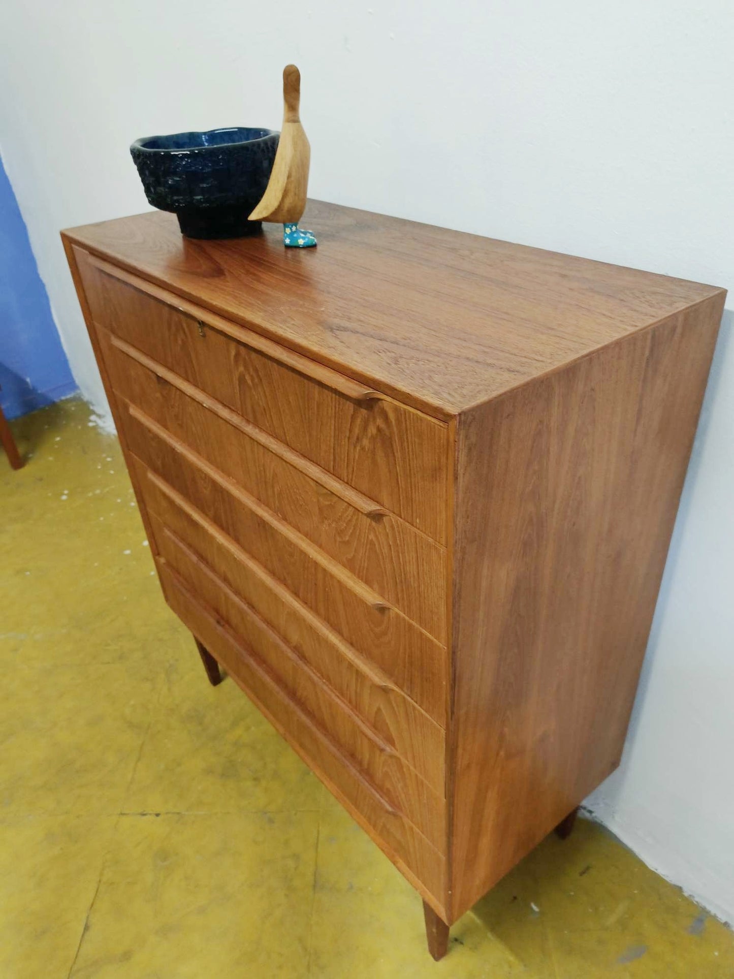 Cassettiera Danese Anni '50 Teak | 6 Cassetti 104cm
