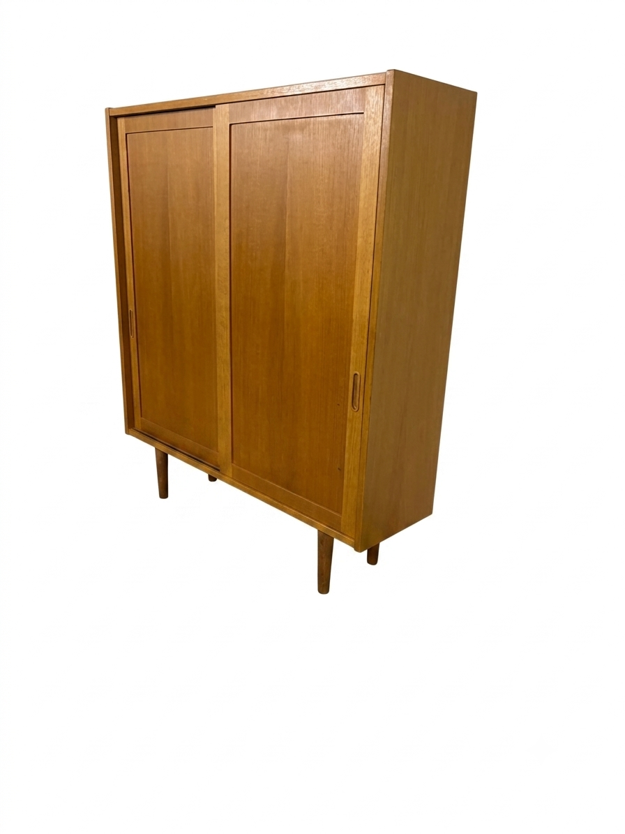 Armadio quercia due ante scorrevoli | design danese anni '60 | L.108 cm | 99ck2427