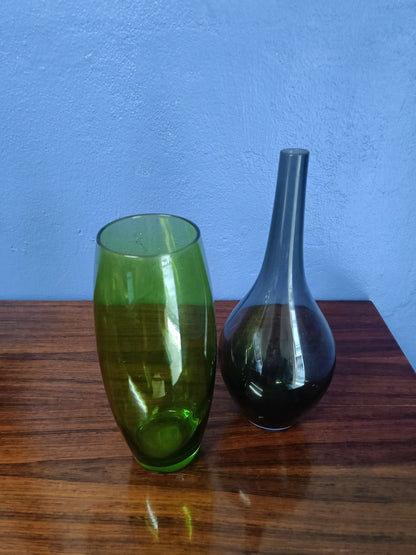 Vasi design scandinavo vintage anni 60 [verde-nero]