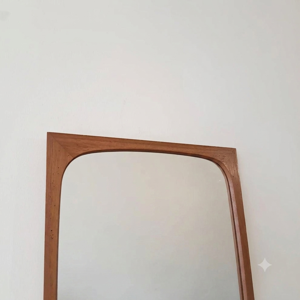 Specchio da parete vintage design danese originale anni 50 | H.70 | 71atk-2