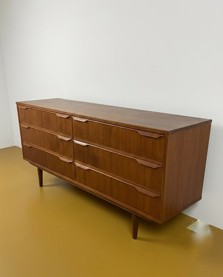 Sideboard Danese Vintage Anni '50 Teak Cassetti | 160cm | 95ck2085
