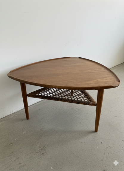 Tavolino Johannes Andersen design svedese vintage anni 50 [ck2067] misure L.87x87x87 H.48
