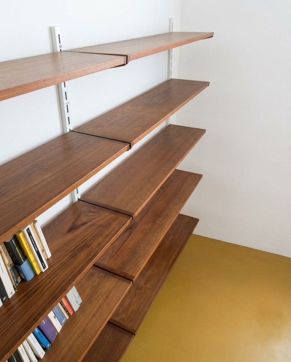 Libreria Kai Kristiansen Vintage Teak Anni '60 | Montanti Bianchi | 175cm | 83jcas42777