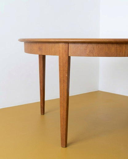 Tavolo rotondo bordo sagomato Danese Vintage Anni 60 Teak | 115cm | 96vnt10