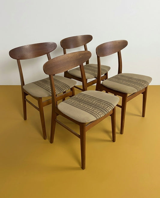 Set 4 Sedie Farstrup n.210 design danese vintage anni 50 | 96ck