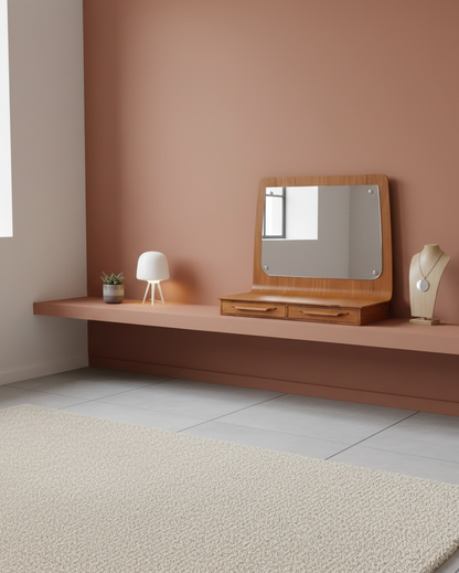 Specchio sospeso Johannes Andersen danese anni 50 | teak 61cm