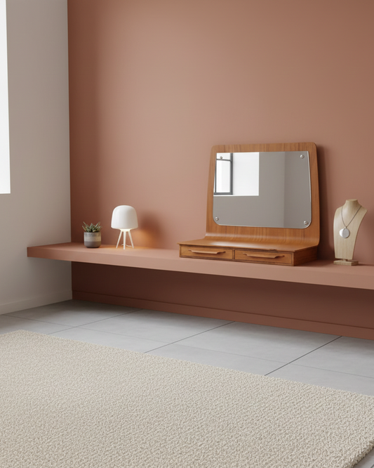 Specchio sospeso Johannes Andersen danese anni 50 | teak 61cm