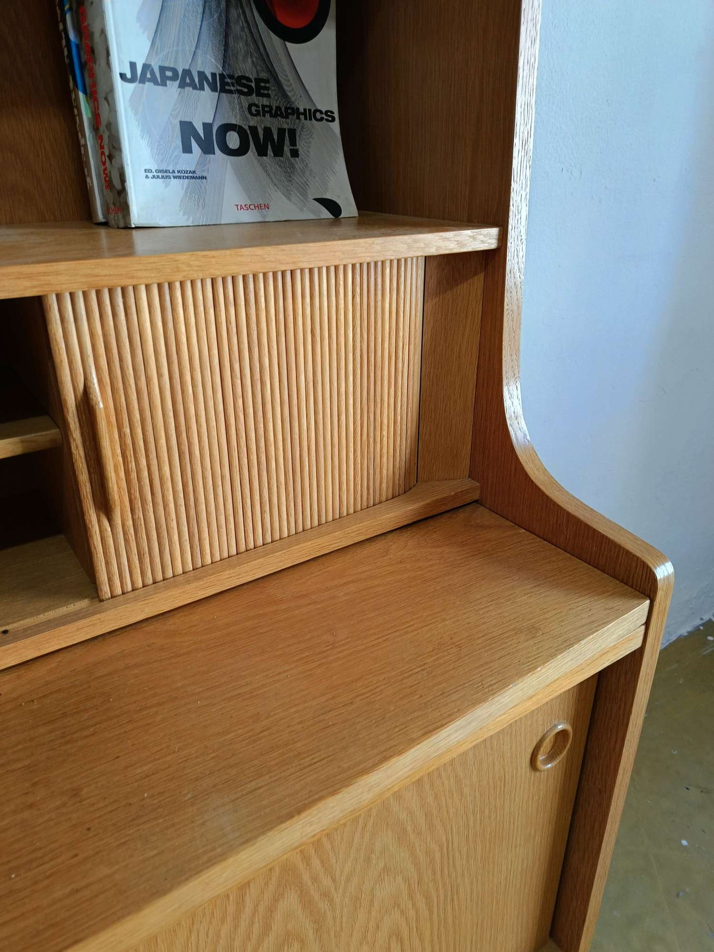 Libreria Johannes Sorth design danese vintage anni 50 [89ck1799] misure L.182 H.100 P.43