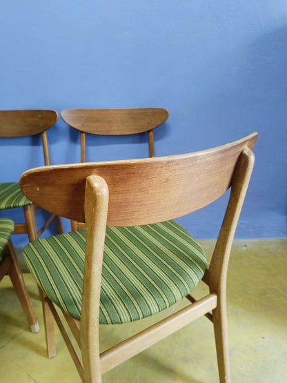 Sedie Farstrup n.210 design danese vintage anni 50 [90jm1] misure L.45 H.77/46 P.40