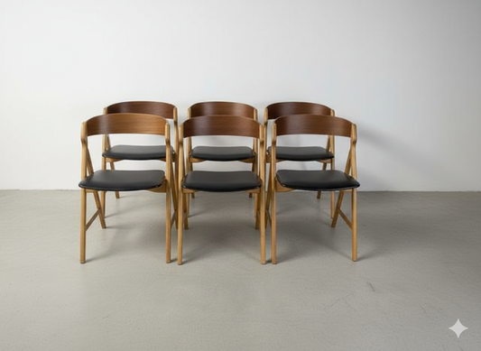 Sedie Henning Kjærnulf vintage design danese anni 60 [j43032] misure L.49 H.75 P.49