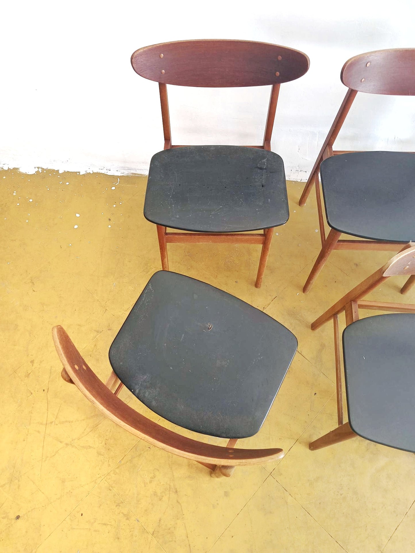Sedie design danese vintage anni 50 [87j] * da ristoffare * misure L.45 H.78/45 P.45
