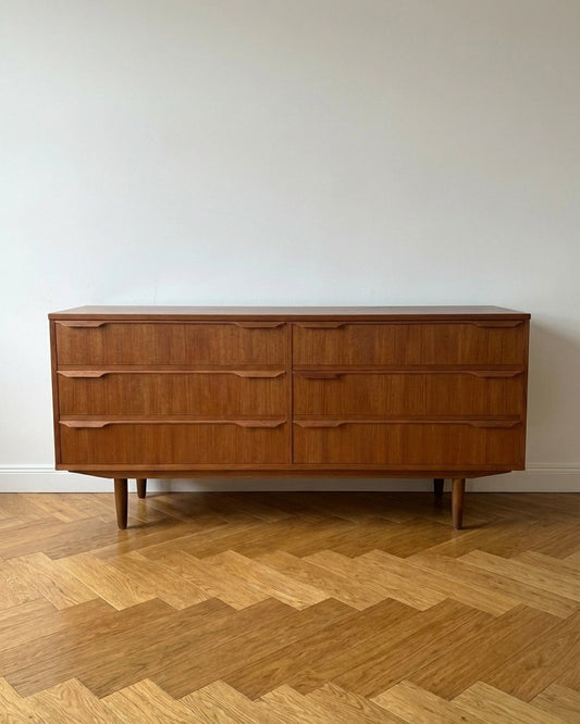 Sideboard Danese Vintage Anni '50 Teak Ante Cassetti Orizzontale 160cm | IN ARRIVO A GENNAIO
