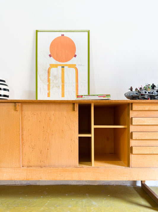 Sideboard Kurt Østervig KP Møbler Quercia 210cm | Anni 60 Danese
