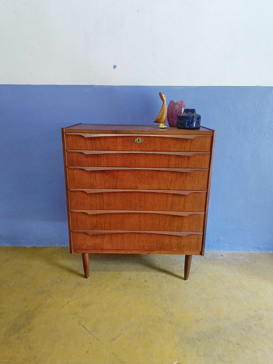 Cassettiera design danese vintage anni 50 [90st2] misure L.90 H.106 P.45