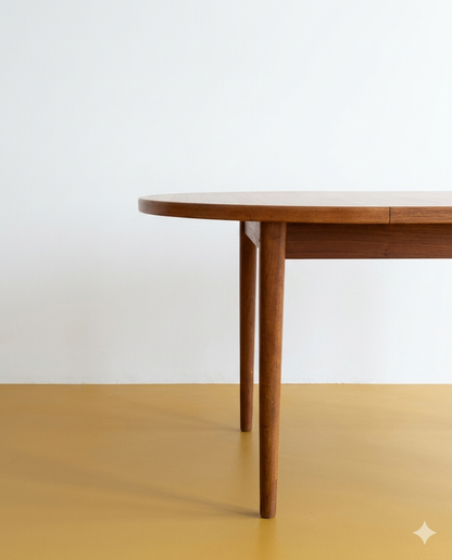 Tavolo Ovale Danese Vintage Anni '60 | Teak 2 Allunghe | 155cm | 96ck2273