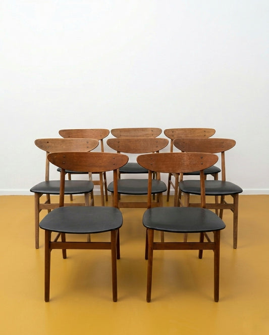 8 Sedie Farstrup Modello 210 Danesi Vintage Anni '50 Teak | 94j3