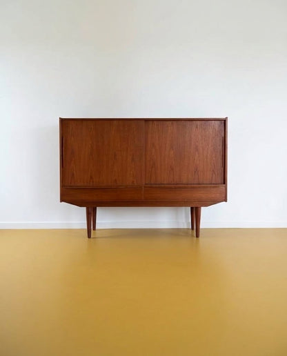 Credenza Teak Ante Scorrevoli e Vano a Giorno Design Danese Anni '60 | 150 cm | 99vnt150