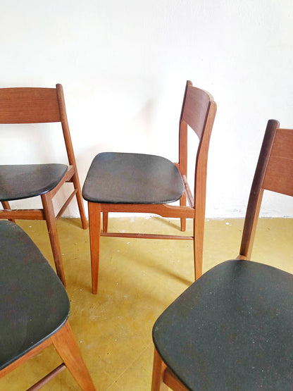 Sedie design danese originale vintage anni 60 [90vnt-nere] misure L.46 H.75/45 P.46