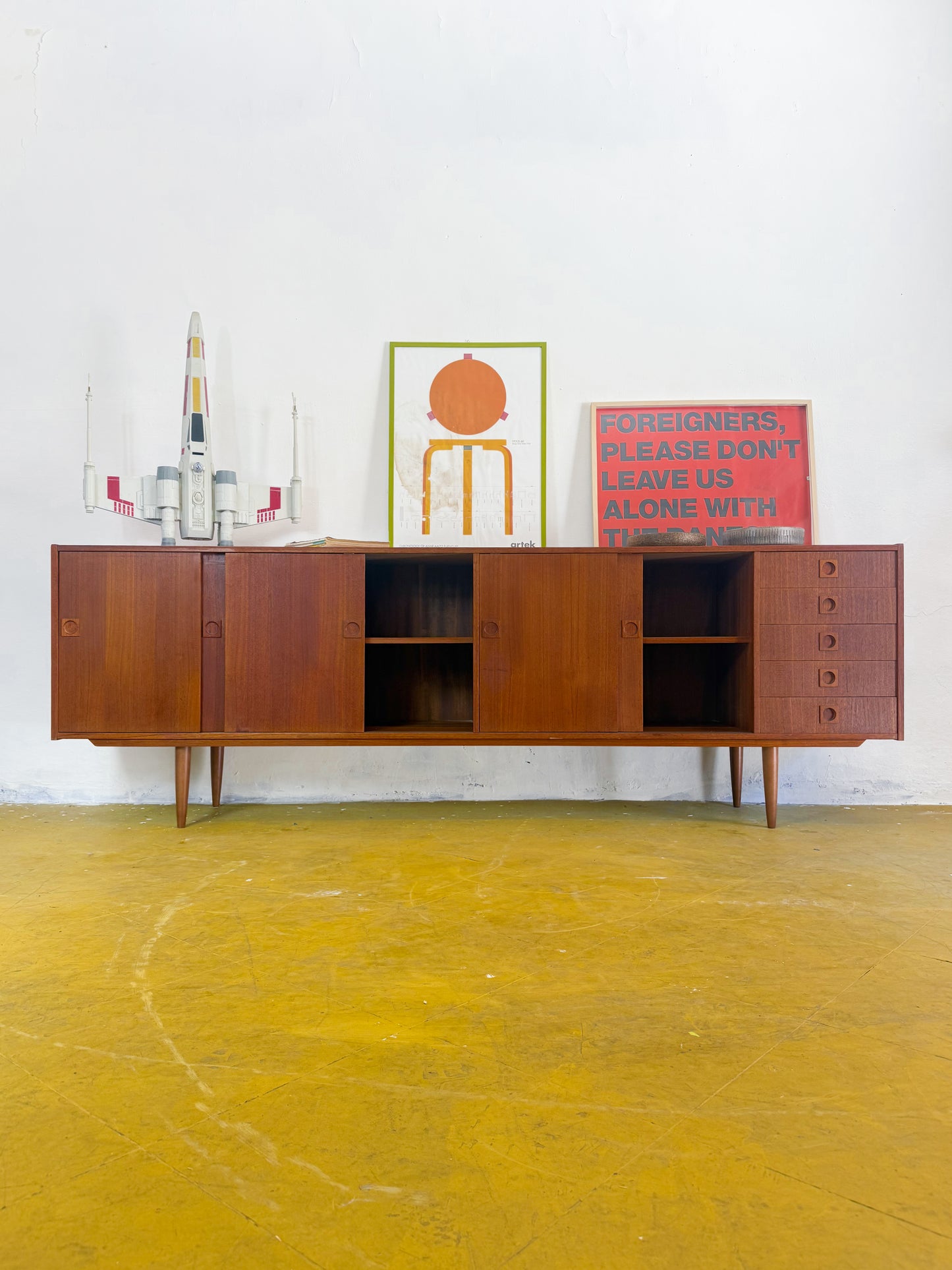 Sideboard design danese vintage anni 50 [91vnt1] misure L.242 H.84 P.42