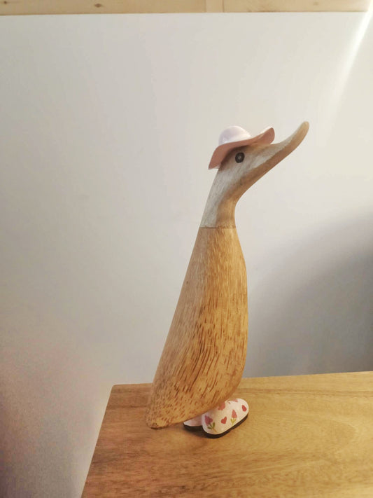 Papera a fiori stivale con cappello rosa [2]