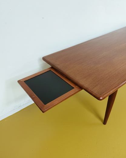 Tavolino Trasformabile Vintage Danese Teak Anni '60 Regolabile | 160cm | lp