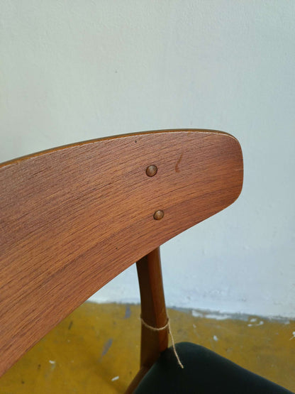 Sedia design danese originale vintage anni 50 [73j40924-6] misure H.79/47 L.46 P.47