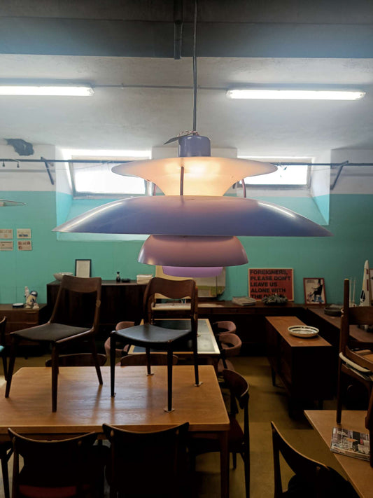 Lampadario PH5 Poul Henningsen Louis Poulsen Danese Vintage Anni '50 | blu
