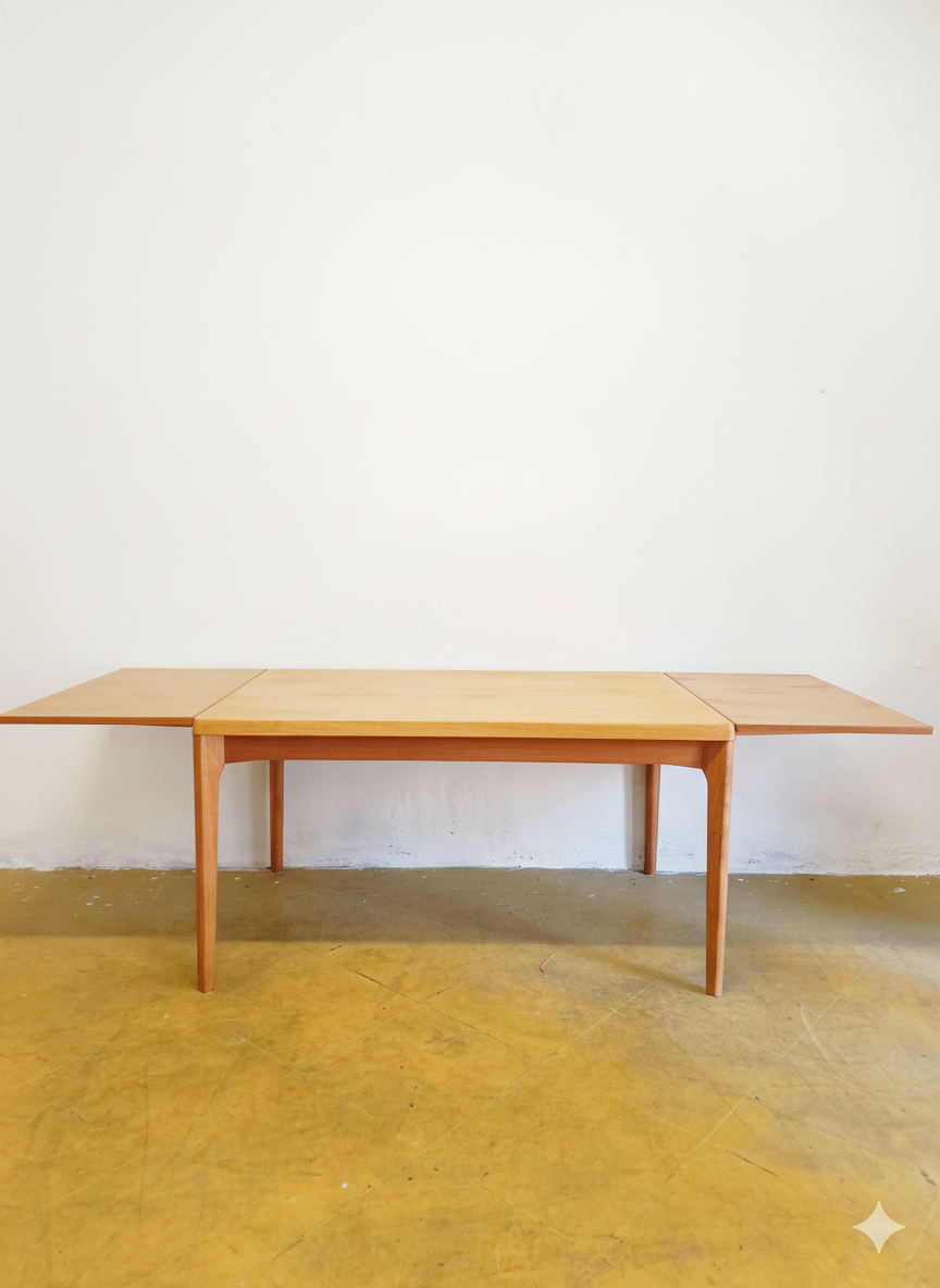 Tavolo Henning Kjærnulf rettangolare allungabile Danese Vintage Anni '60 Quercia 139cm