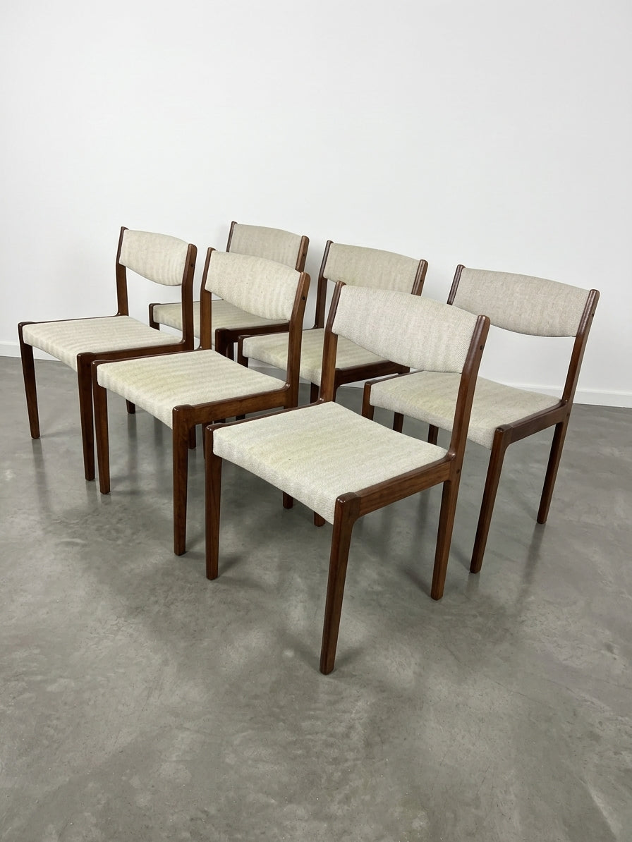 Set 6 sedie palisandro design danese vintage anni 60 | ck2544