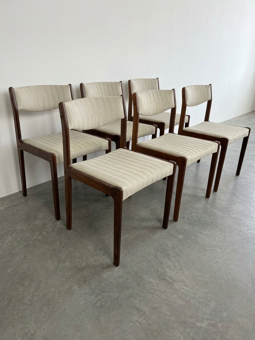 Set 6 sedie palisandro design danese vintage anni 60 | ck2544