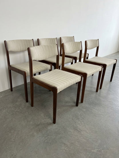 Set 6 sedie palisandro design danese vintage anni 60 | ck2544