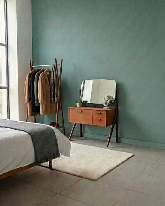 Toletta Danese Anni '50 Teak | 2 Cassetti Specchio Restaurata 78cm