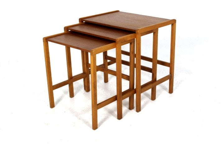 Tavolini tris design danese vintage anni 50 [sw11793]