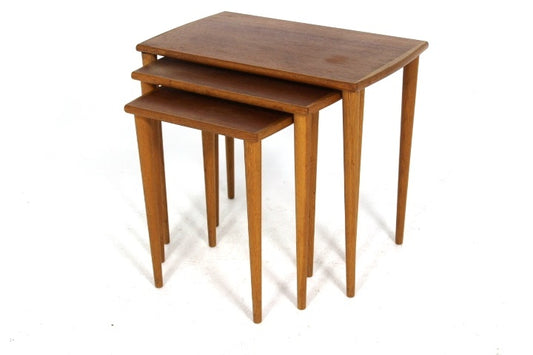 Tavolini tris design danese vintage anni 50 [sw12676]