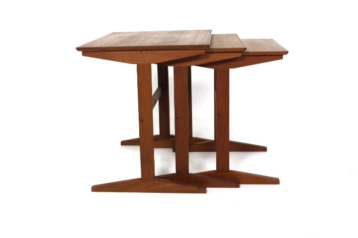 Tavolini tris design danese vintage anni 50 [sw14101]