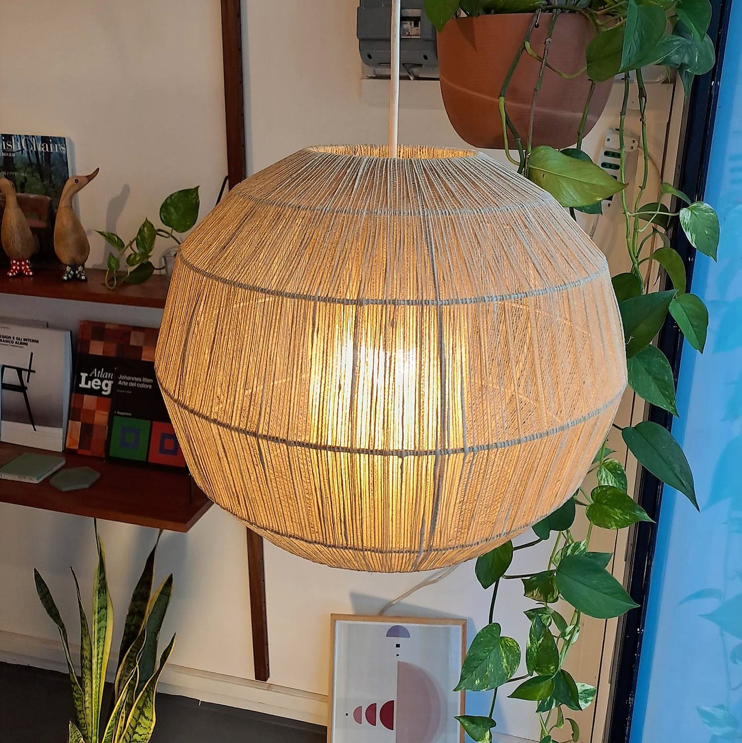 Lampadario a sospensione design danese vintage anni 50 [63rt-lamp3] misure D.35 H.30