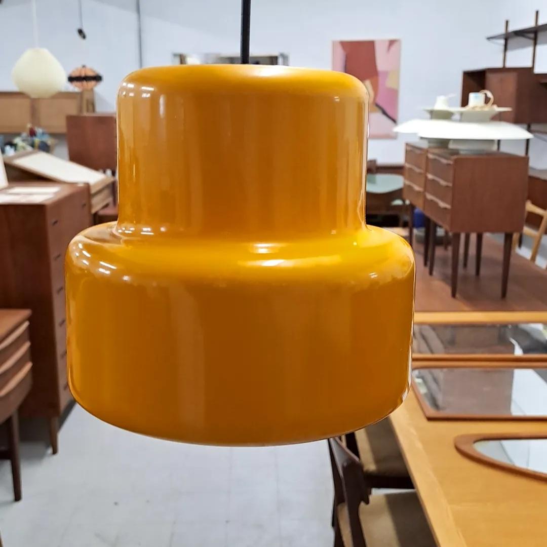 Lampadario a sospensione Poker Mini Fog&Morup design danese vintage anni 50 [71rt-lampgialla]