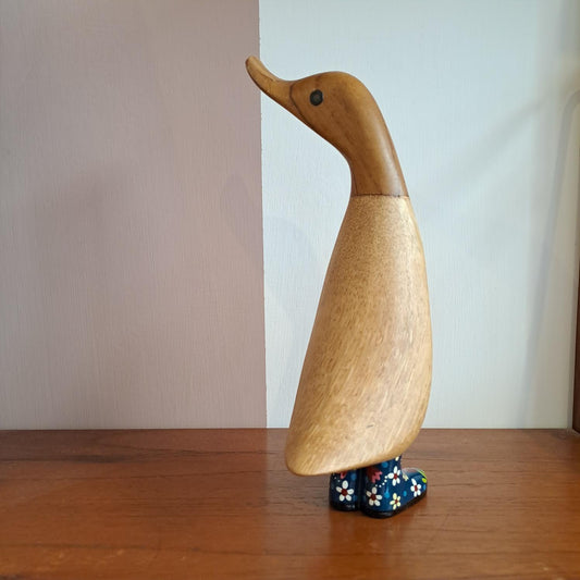 Papera a fiori stivale blu [fioriblu1]