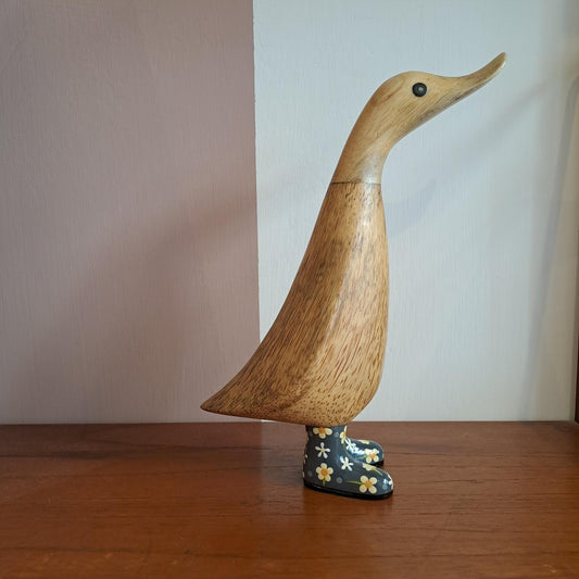 Papera a fiori stivale grigio [fiorigrigi1]