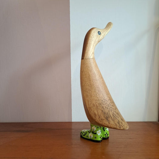 Papera a fiori stivale verde [fioriverde1]