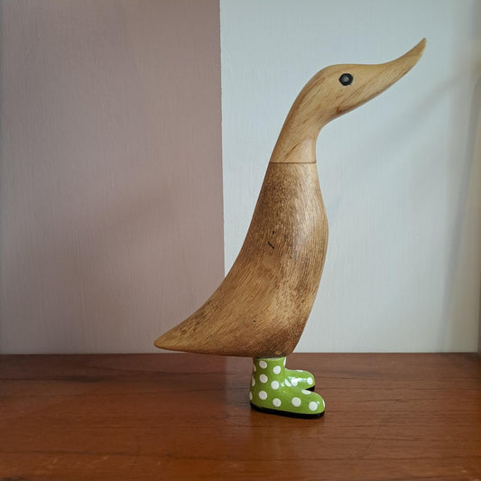 Papera a pois stivale verde [poisverde2]