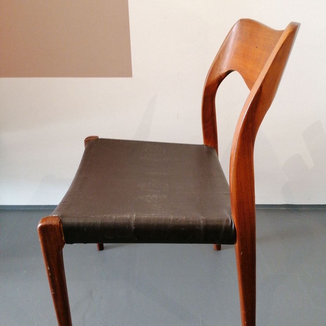 Sedia N.O. Moller n.71 design danese originale vintage anni 50 [56rt-moller]