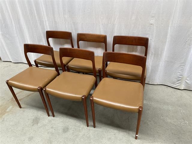 Sedie N.O. Moller vintage design danese anni 50 [j39743]