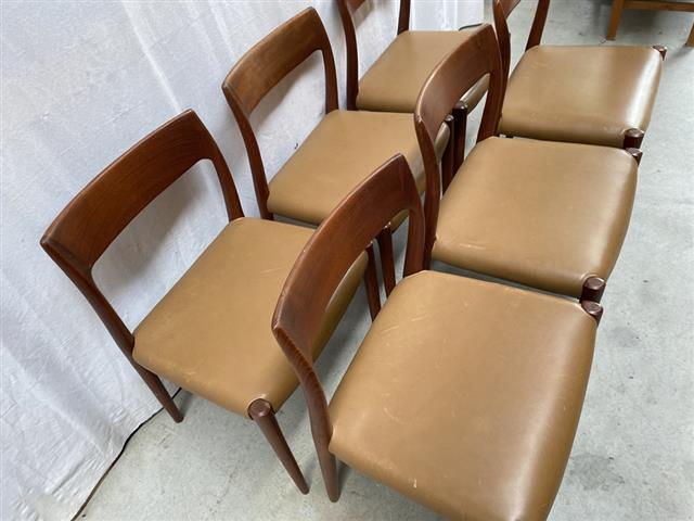 Sedie N.O. Moller vintage design danese anni 50 [j39743]