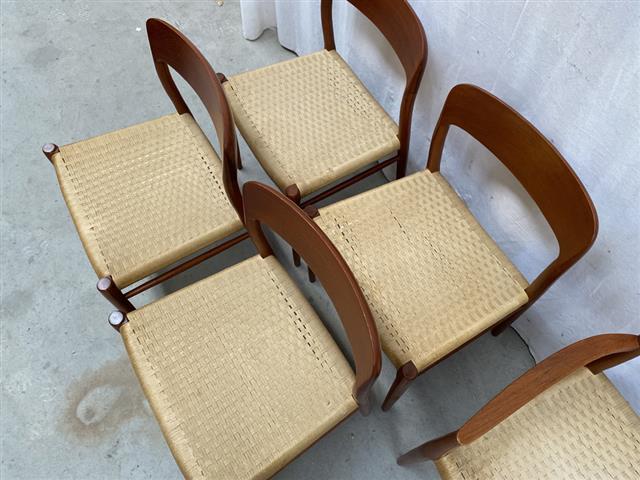 Sedie N.O. Moller vintage design danese anni 50 [j40090]